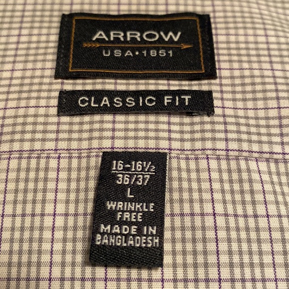 Classic Fit, wrinkle free, 60%cotton/40%polyester long sleeve 36/37 men’s shirt - Picture 2 of 5